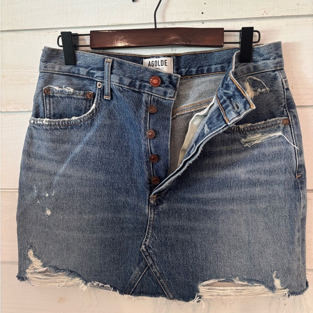 AGOLDE QUINN HI RISE MINI SKIRT
IN RANSOM RAW CUT HEM 27 - Picture 7 of 11